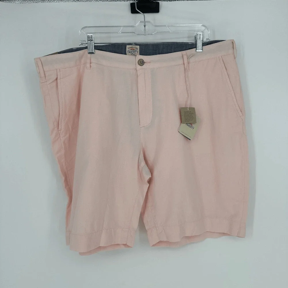 Faherty Men Malibu Chino Shorts Linen Cotton 10